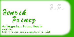 henrik princz business card
